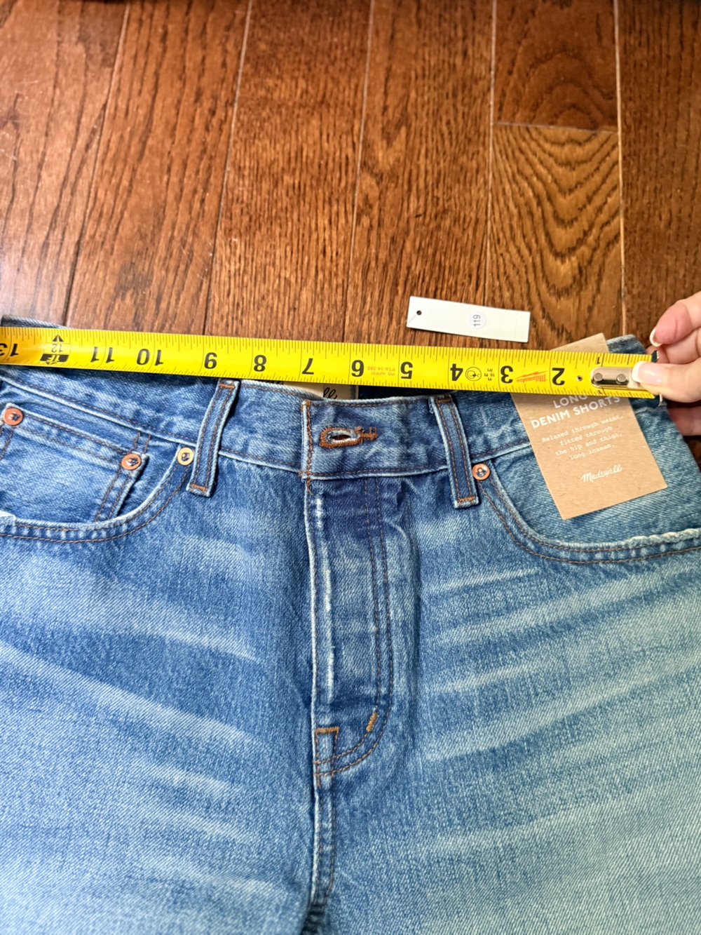 Madewell Women’s Long Denim Shorts NWT - Picture 5 of 9